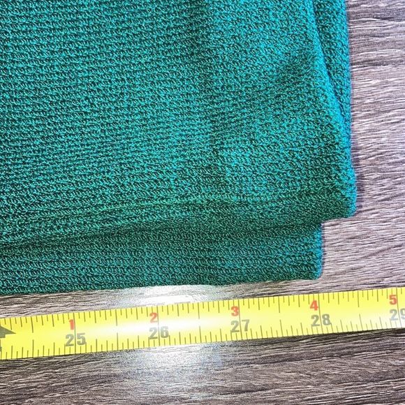 Vintage Womens St. John by Marie Gray Green Knit Hi Waisted Straight Pants sz 6 - Picture 9 of 12